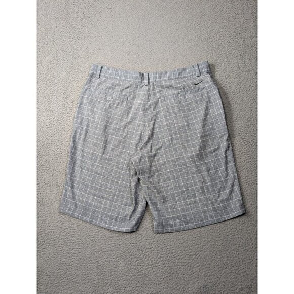 Nike Golf Tour Performance Shorts Mens 36 Gray Windowpane Pattern Check Grid - Picture 2 of 14